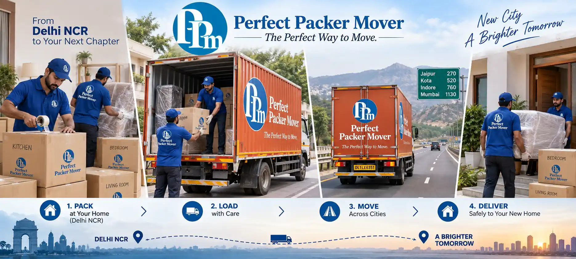 Door-to-Door Intercity Relocation Process from Delhi NCR