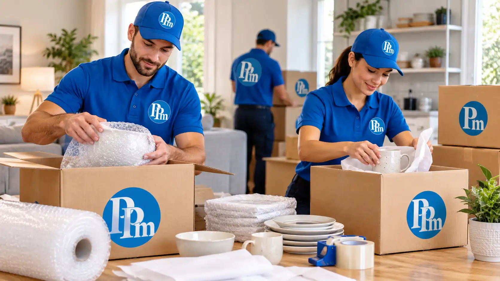 Packing Tips for Moving – Perfect Packer Mover team carefully packing household items with protective materials